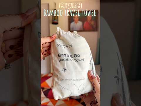 Mush Bamboo travel towel❤️#towels #towelworkout #essential #bambootowels  #bathroomfinds #fyp