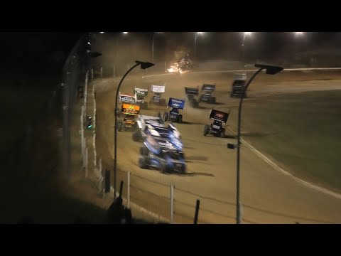 Outlaw Sprintcar Masters Feature Kihikihi Speedway 25 Nov 2023 - dirt track racing video image