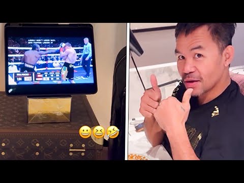 Manny Pacquiao WATCHES Terence Crawford BEAT UP Canelo & REACTS to Performance