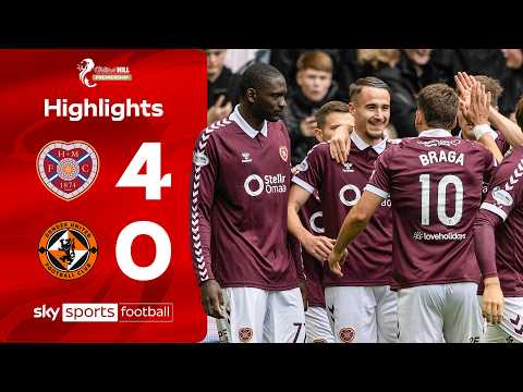 Renaud scores SCREAMER in big Hearts win! | Hearts 4-0 Dundee Utd | Scottish Premiership Highlights