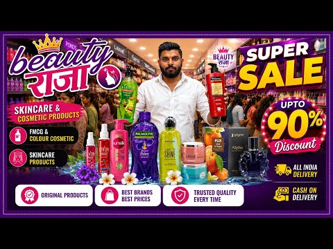 Beauty Raja Biggest FMCG Sale, Up To 90% OFF Branded Products, Cheapest Cosmetics Market Delhi