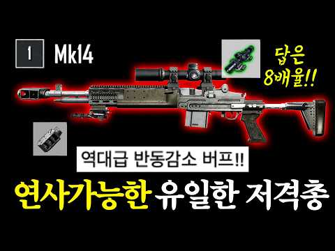 🔥모두가 충격에빠진 ‘MK14 + 8배율 연사’ 버프!! 천상계에서만 볼 수 있는 샷발.. 공개합니다