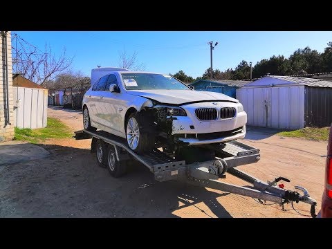 BMW 535i F10.  Лобовой. Повреждения.