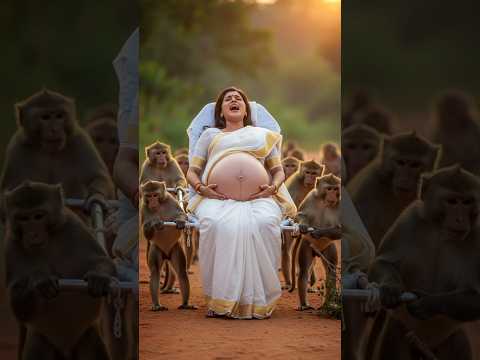 "The Monkey Who Saved a Mother"#youtubeshorts #wildliferescue #ai #monkey #viralvideo #animal