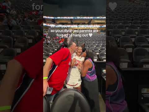 😂 Lauren Betts tried to get her divorced parents to <strong>kiss</strong> at her playoff <strong>game</strong> | WNBA basketball NBA