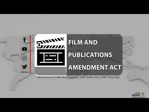 Film and Publications Amendment Act media briefing
