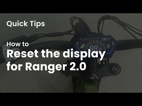 How to reset the display for Ranger 2.0 | cyrusher sports #quicktips