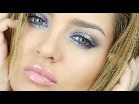 Frosty Pastel New Years Eve Makeup Tutorial | Purple & Green - UCLFW3EKD2My9swWH4eTLaYw