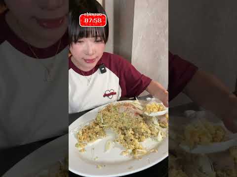 【大食い】一升ホルモン炒飯に挑戦してきた【もつ鍋・串焼きにわ】#먹방 #mukbang