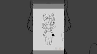 Drawing a winter fox even though Christmas is in 2 months ❄️🎄 #shorts 