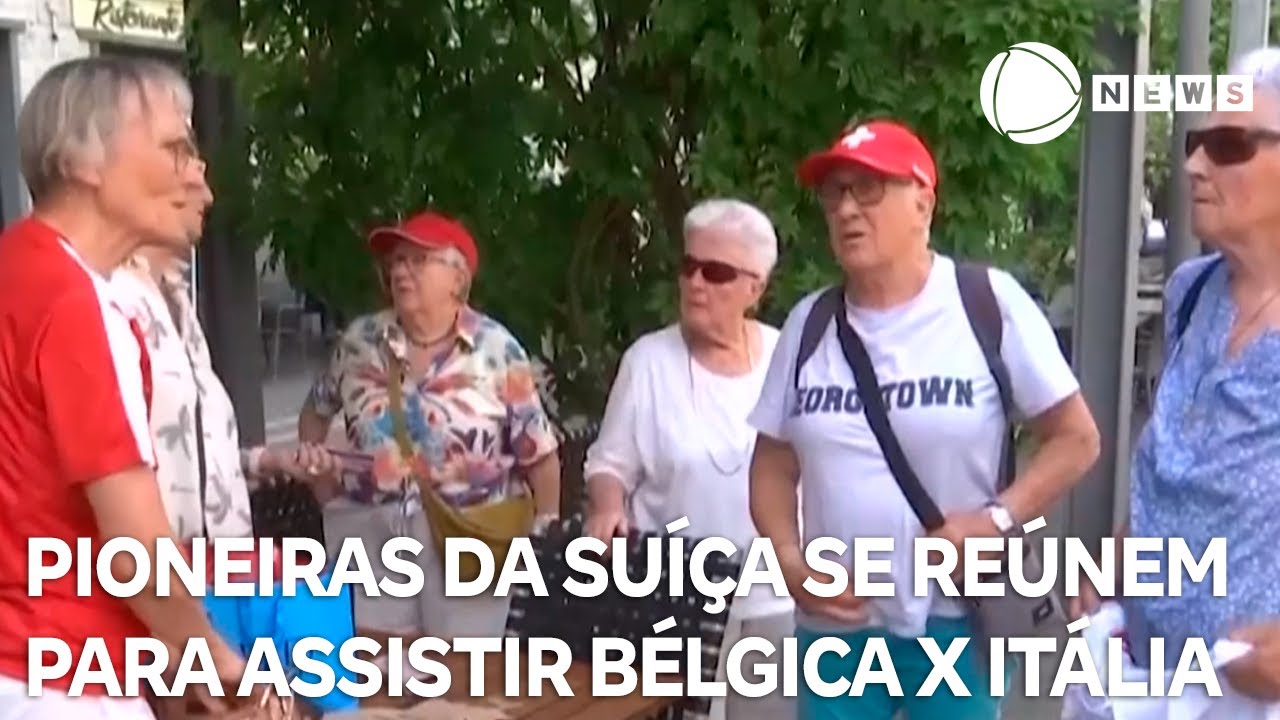 Pioneiras da Suíça se reúnem para assistir Bélgica x Itália na Eurocopa Feminina