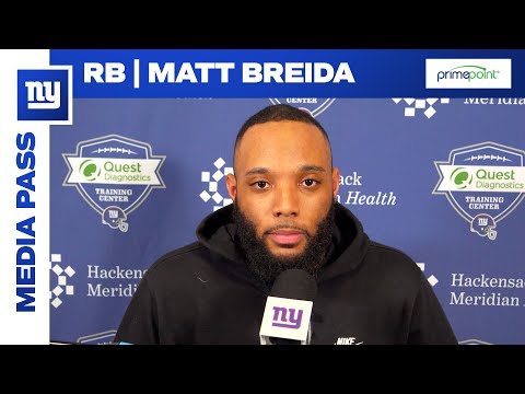First Interview with Matt Breida | New York Giants video clip