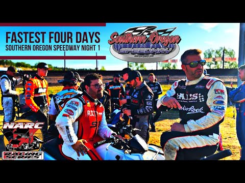 NARC KING OF THE WEST 410 SPRINT CAR | FASTEST FOUR DAYS 2023 | SOUTHERN OREGON SPEEDWAY | DAY 1 - dirt track racing video image