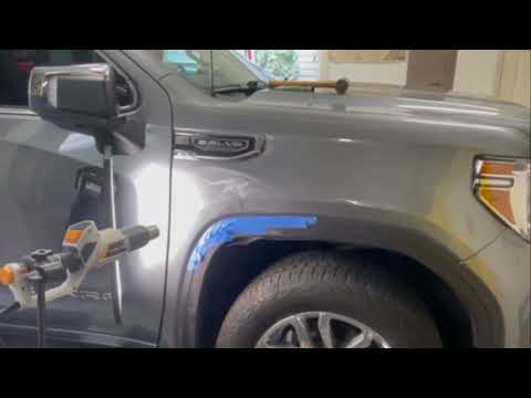 Huge fender dent GONE! `21 GMC 5.3L Truck vs. Garage Pillar #pdr