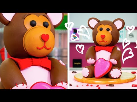 How To Make An Adorable TEDDY BEAR CAKE For Valentine’s Day | Yolanda Gampp | How To Cake It - UCvM1hVcRJmVWDtATYarC0KA