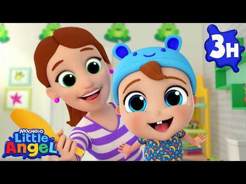 Getting Ready for School 🎒 | 3 Hours Little Angel Color Songs & Nursery Rhymes
