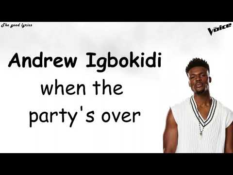 Andrew Igbokidi - when the party's over (Lyrics) - The Voice Blind Auditions 2022