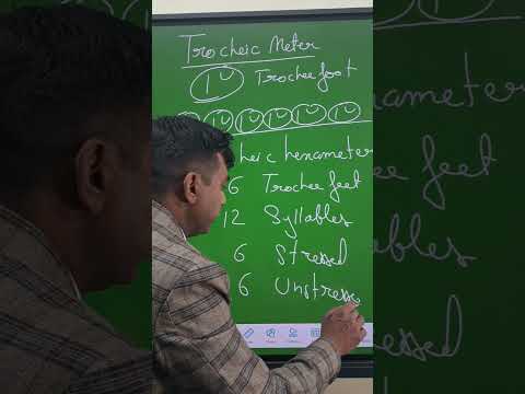 TROCHEIC HEXAMETER AND HEPTAMETER| POETRY IN 60 SECOND# Poetry shorts#