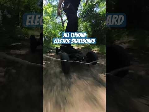 Riding All Terrain Electric Skateboards Through the Woods! #electricskateboard #esk8 #eskate #fyp