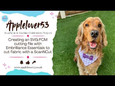 Creating an SVG/FCM cutting file in Embrilliance Essentials to cut fabric/HTV with a ScanNCut