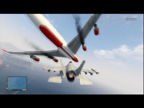 GTA V: Fighter Jet Destruction(5 Star Wanted Level) - UCCL2L8iiosx6nail_QDQEdQ