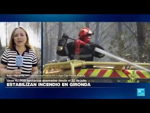 Autoridades estabilizan incendio forestal en Gironda, pero mantienen alerta por cuarta ola de calor