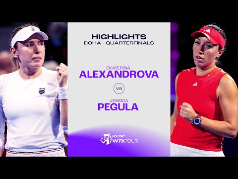 Ekaterina Alexandrova vs. Jessica Pegula | 2025 Doha Quarterfinal | WTA Match Highlights