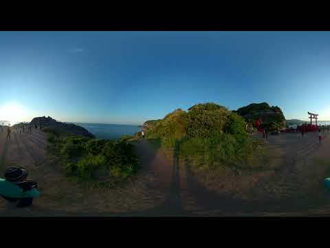 【360°】元乃隅神社の岸壁（Famous shrine in Japan）