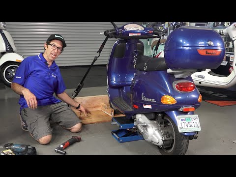 How To Build a Scooter Wheel Chock for DIY Vespa Maintenance