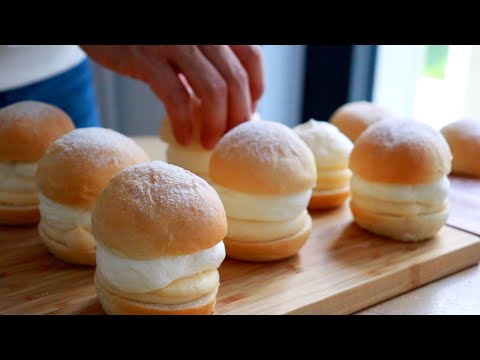 まるでケーキのような贅沢ダブルクリームパンの作り方✴︎How to maken Double cream bread✴︎ベルギーより