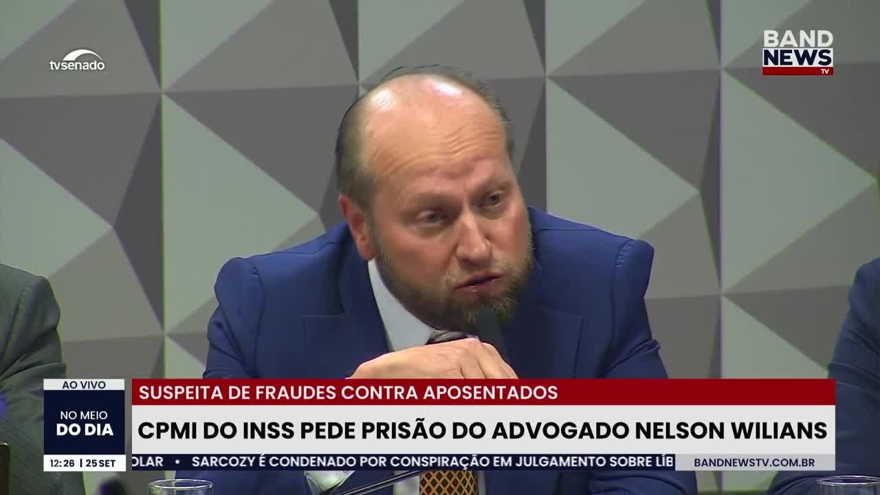 CPMI do INSS pede prisão preventiva e quebra de sigilos do advogado Nelson Wilians