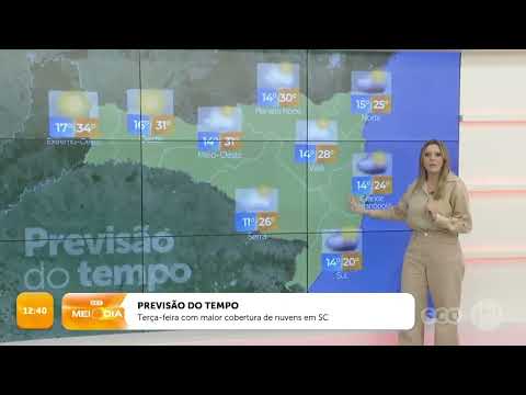 Terça-feira (20/08/2024) com maior cobertura de nuvens em SC | Tempo | SCC Meio-Dia