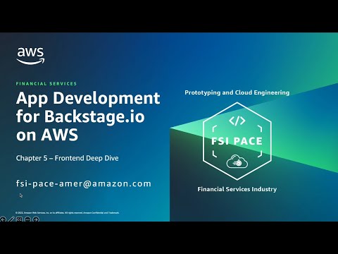 App Development for Backstage.io on AWS - Chapter 4 Frontend | Amazon Web Services