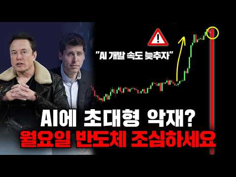 월요일 반도체 조심하세요… AI <strong>악재</strong> 터졌습니다