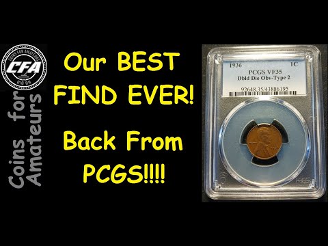 Our BEST Coin Roll Hunting Find EVER! Back from PCGS! Excellent grade for an old circulated Penny!