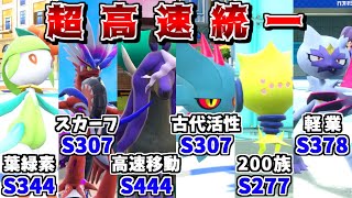 特性や技込みで"素早さが高すぎるポケモン"統一で対戦すれば、常に先制できるので最強に決まっている説【ポケモンSV】【ゆっくり実況】