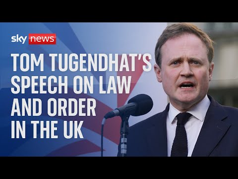 Watch live: Tom Tugendhat gives speech on crime following riots across parts of the UK