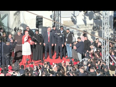 Jerusalem's Latin Patriarch arrives for Christmas celebrations in Bethlehem | AFP