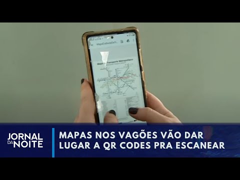 São Paulo terá QR codes no lugar de mapas nos trens | Jornal da Noite