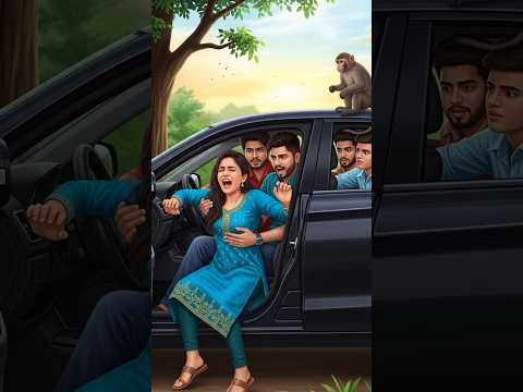 "Lion and Monkey Save a Girl from Danger"#ai#yo#monkeystory #youtubeshorts #shortvideo