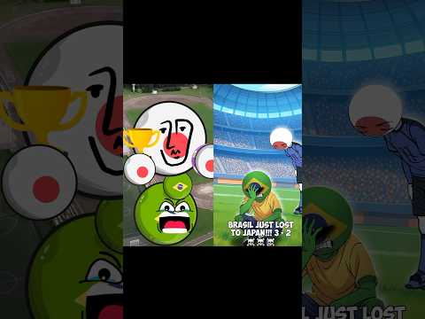 BRASIL VS JAPAN ⚽ #countryballs #edit #countryhumans #shorts #video @stathuman