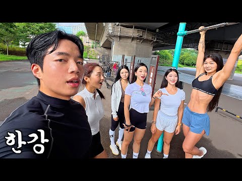 헬창 근육녀 들과 보내는 여름휴가 【한강 수영장】 헬창 근육녀 들과 보내는 여름휴가 【한강 수영장】