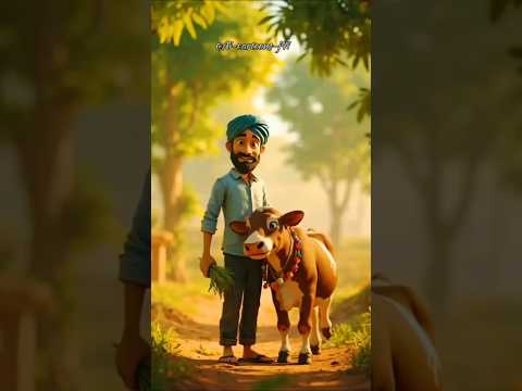 Lovely Story of Farmer and Caw#viralvideo #shortvideo #viral
