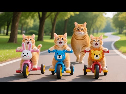 Mama Cat Trims Fur on the Farm and Makes Tiger Hat For Kittens At Home🐾🎩🐯