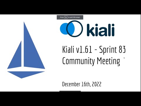 Thumbnail for Kiali Sprint 83 Demo [v1.61] - Service mesh management for Istio