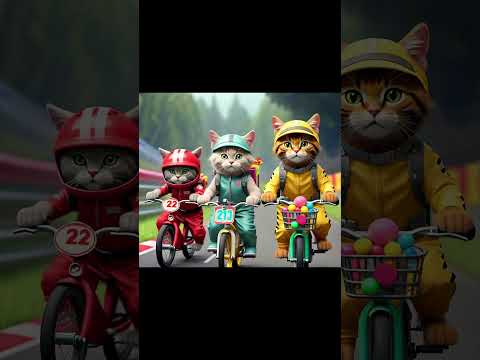 kittens bicycle Race #ai #cat #poorcat #catcute #sadcat #kitten #meaw #catlovers