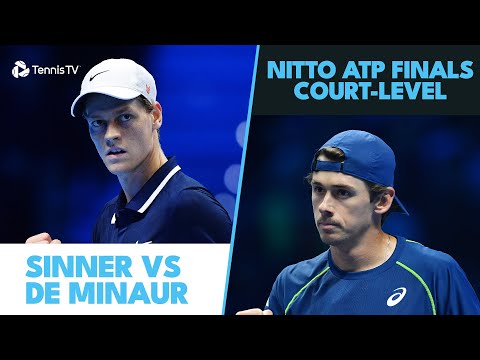 Jannik Sinner vs Alex De Minaur Court Level Highlights | Nitto ATP Finals 2024