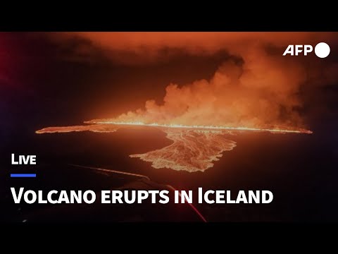 🔴LIVE: Volcano erupts in Iceland, seventh time in a year | AFP