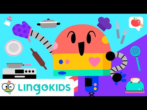 KITCHEN for KIDS 👩‍🍳🍳 VOCABULARY, SONGS and GAMES | Lingokids