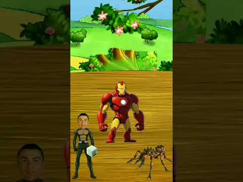 Ronaldo vs The Giant Ant 🐜🍬 (ft. Iron Man) #funny #shorts #trending #ronaldo